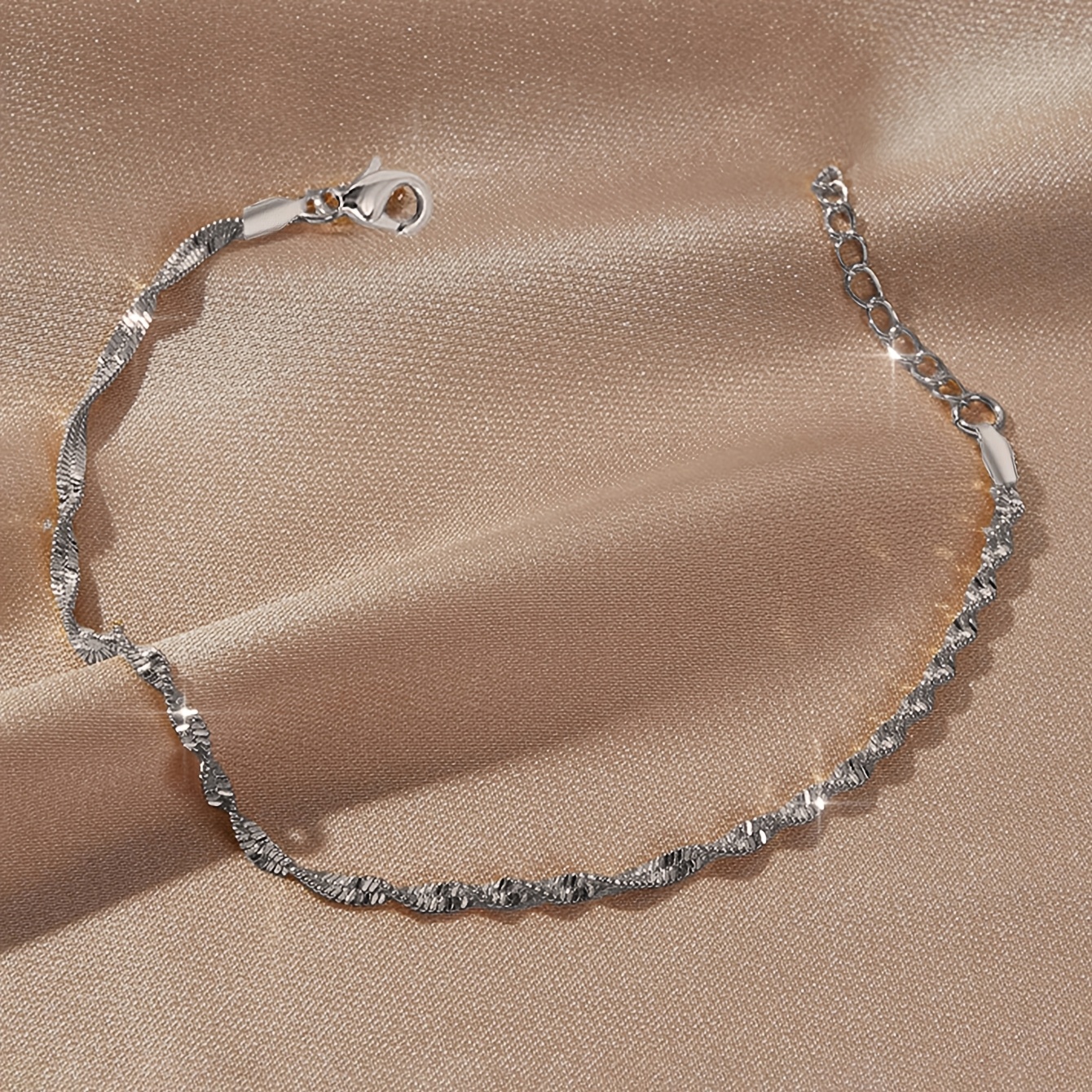 Nooxian Stainless Steel Water Chain Bracelet for Women